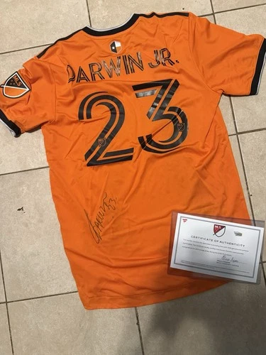 Darwin Quintero Game Used Worn Soccer Jersey Mls Houston Dynamo Coa signed