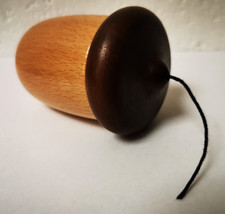 Wooden Acorn String Box Or Yarn Holder