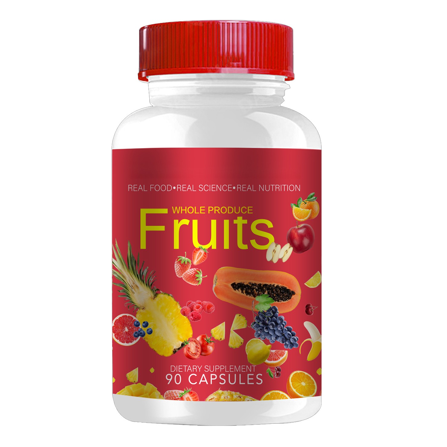 1 Set Fruits and Veggies Supplements - 90 Fruit Capsules, 90 Veggie Capsules New
