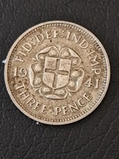 Threepence - 1941 - George V - .500 Silver coin - xvgc
