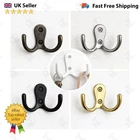 Heavy Duty Double Wall Hook Coat Robe Towel Hanger Metal Vintage Style