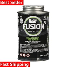Fusion One-Step Self-Priming Medium-Bodied PVC Cement, 10 oz, Clear