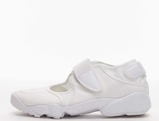 BNIB Nike Air Rift split toe Trainers White White Pure Platinum Uk Size 7.5 
