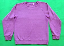 Blank Vintage Sweatshirt 1980's Color Purple Soft Worn In Athletic Distressed 