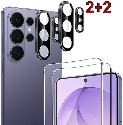 2x Schutzglas + 2 Set x Kameraschutz für Samsung Galaxy S26 / Plus / Ultra 9H