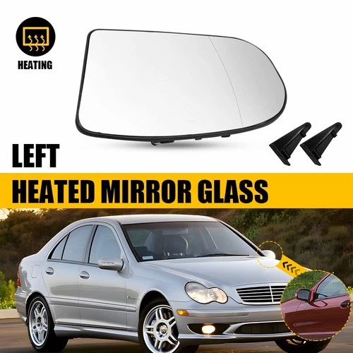 For Mercedes Benz C280 C350 W203 Coupe Left Driver Side Heated Mirror Glass