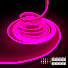 Pink Neon Led Strip Lights 16.4ft 12v Dc 600 Smd2835 Leds Waterproof Flexible R Pink Neon Led Strip Lights 16.4ft 12v Dc 600 Smd2835 Leds Waterproof Flexible R