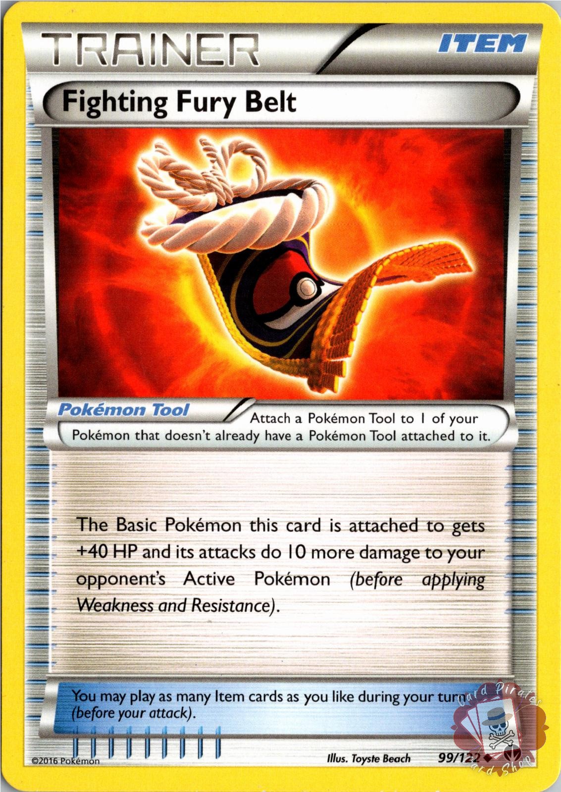 Fighting Fury Belt 99/122 Uncommon BREAKpoint Pokemon Near Mint