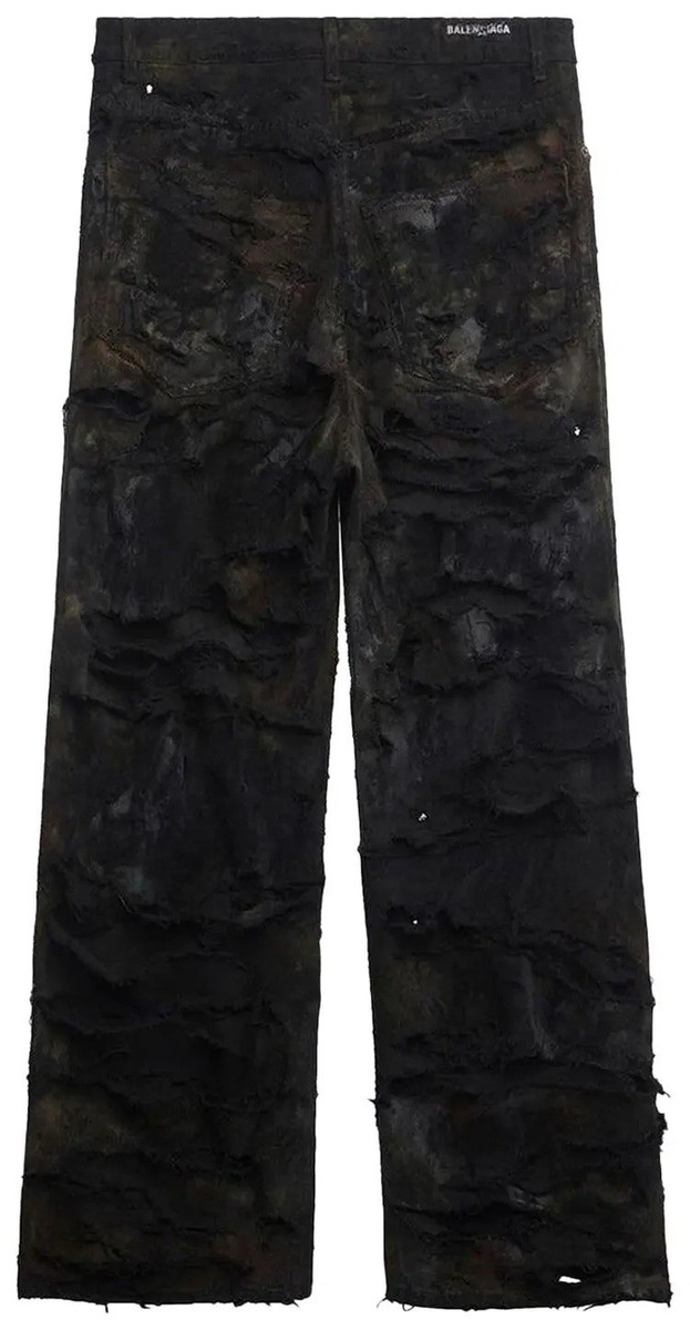 Balenciaga 23SS DESTROY BAGGY PANTS 【S】 Balenciaga 23SS Super Destroyed Baggy Denim Pants L Black Used | eBay