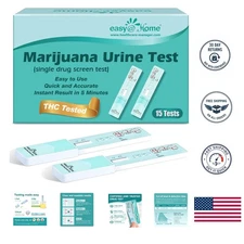 Home THC Detox Testing Kit [15 Count] - Instant Results & High Accuracy