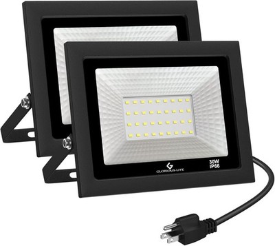 LED Flood Lights Outdoor, 50W 5000LM Outside LED Work Light with Plug, 6000K