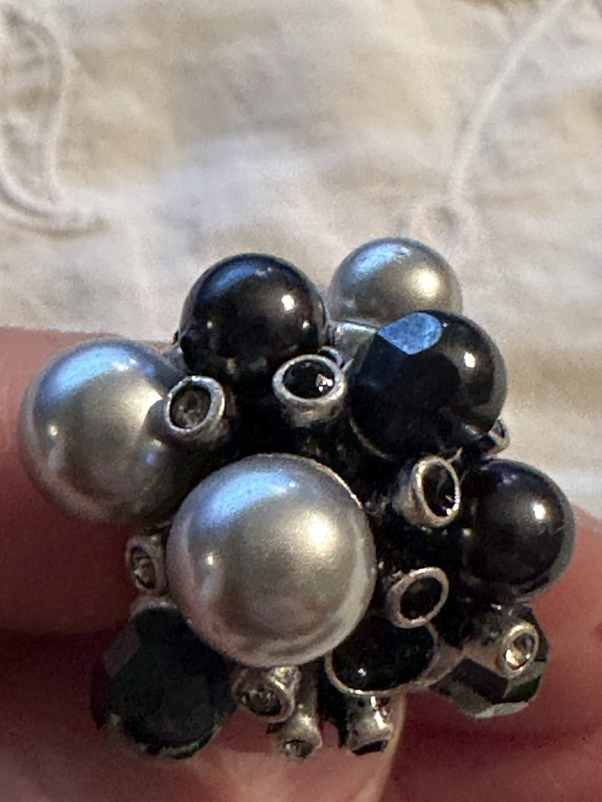 Chico’s Grape Ring Silver Tone Statement Ring Sma… - image 3