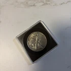 1921 walking liberty half dollar coin silver with case / nice coin / 20.1