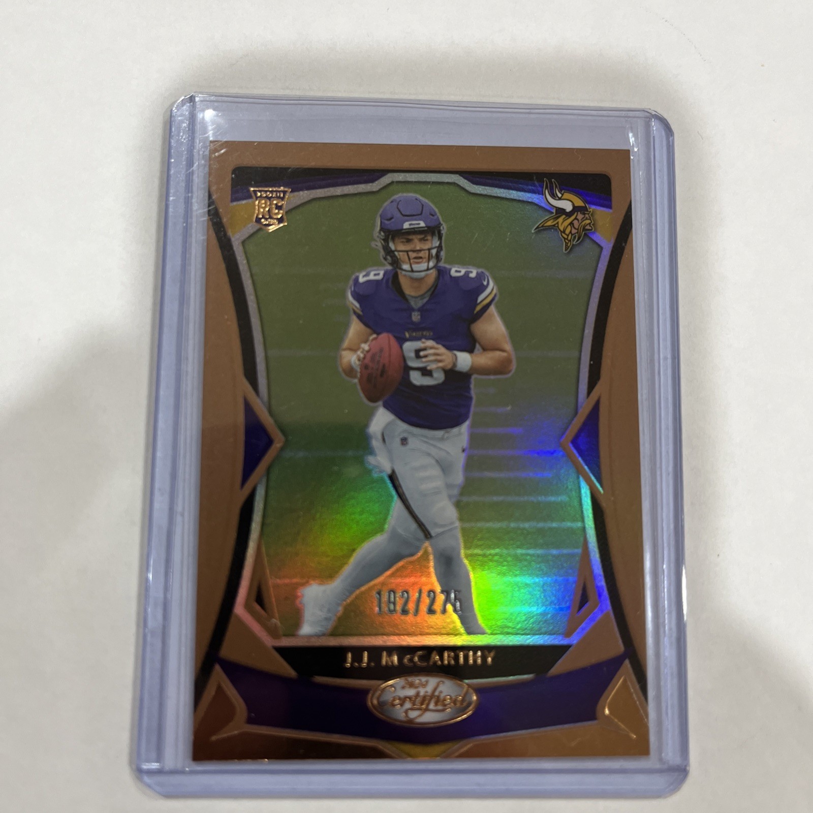 J.J. McCarthy 2024 Panini Certified Football Bronze Mirror /275 Rookie RC #108