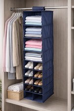 Hanging clothes organiser for wardrobes saves space !