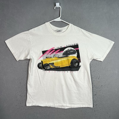 #ad #ad Vintage 90s American Made Time Machine Hot Rod Car T Shirt Adult Large Mens $4.00