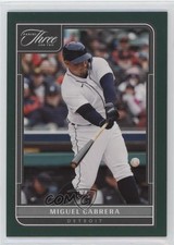 2022 Panini Three and Two Emerald 4/5 Miguel Cabrera #85 4f5