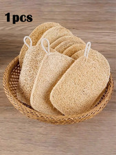 1–5pcs Natural Loofah Sponge Bamboo Fibre Body Exfoliating Shower Scrubber UK