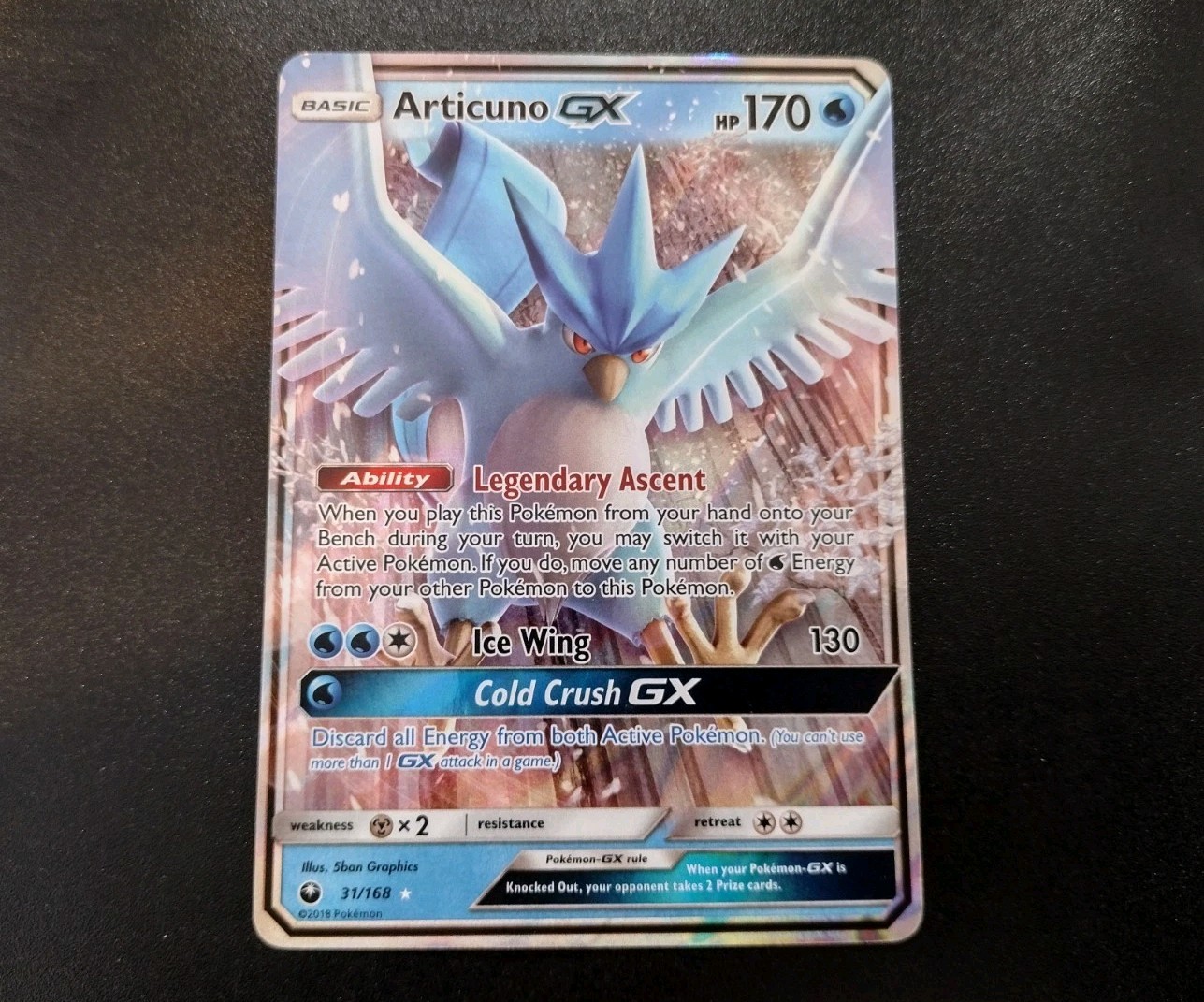 Articuno GX 31/168 Celestial Storm Full Art Ultra Rare Pokemon Card MP