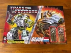 Transformers x GI Joe Kup Triple T with Carded Leatherneck & Sgt Slaughter  New!