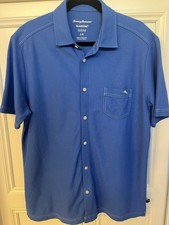 Tommy Bahama IslandZone Shirt Men's L Blue, Supima Cotton