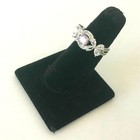 Vintage Signed  STERLING Silver  Amethyst Rhinestones Ornate Ring Size 7.75 — photo 2