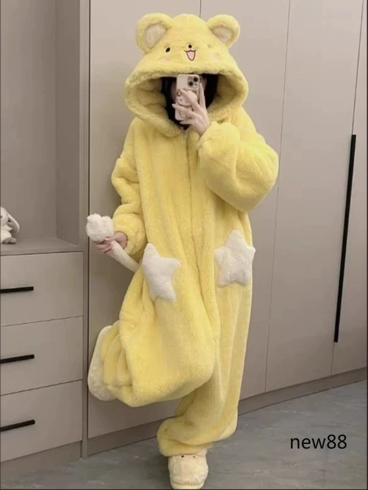 Card Captor Sakura Anime Cerberus Cosplay Coral Polar Pijama Cálido Ropa para el Hogar Foto 4 de 4