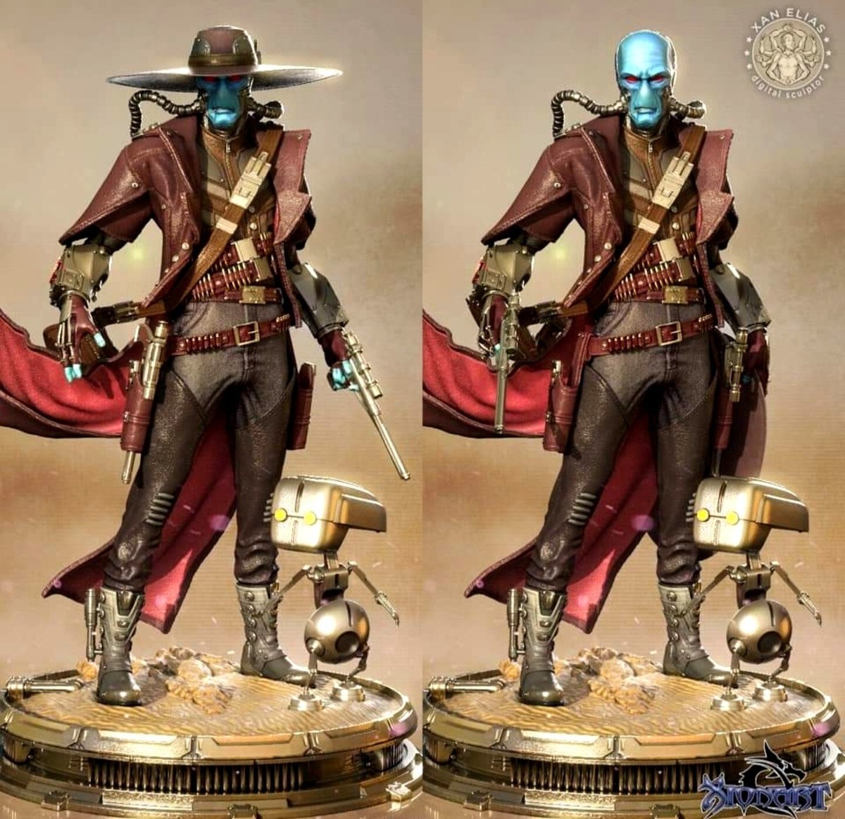 Star Wars CAD BANE 1/4 Custom Statue Bounty Hunter MANDALORIAN