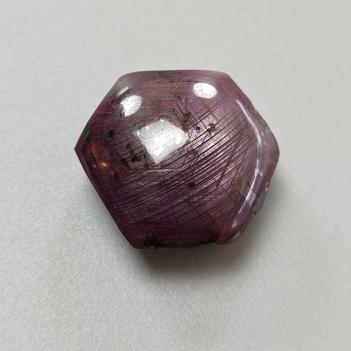 Star Ruby Black Rutile Gemstone Wand Unheated Star Ruby Hexagon Shape Specimen - Picture 8 of 11