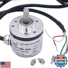 Taiss/AB 2 phase Incremental Rotary Encoder 360P/R DC 5-24v Wide Voltage Powe
