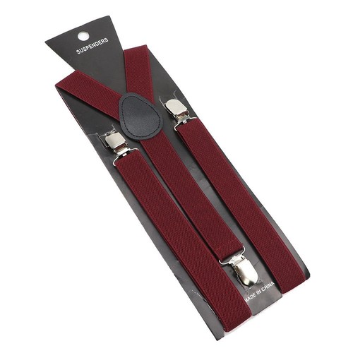 Elastic Leather Suspenders Braces-100cm Adjustable Straps For Wedding Suit Skirt - Picture 9 of 41
