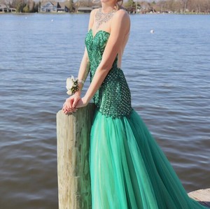 ebay emerald green dress