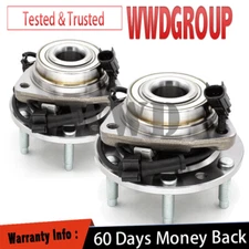 Pair Front Wheel Bearing Hubs For Chevy Trailblazer GMC Envoy Rainier SAAB 9-7X