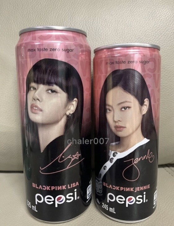 BlackPink JenLISA JENNIE LISA Pepsi 2 Empty Cans Limited PINK