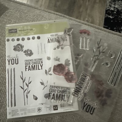 Stampin' Up!  Painted Petals  Stamps Set of 13 Friends Flowers #137146