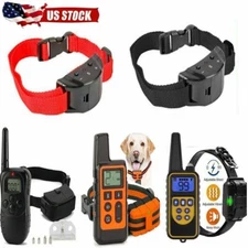 Waterproof 300/800m Dog Electric Shock Training Collar Rechargeable Remote