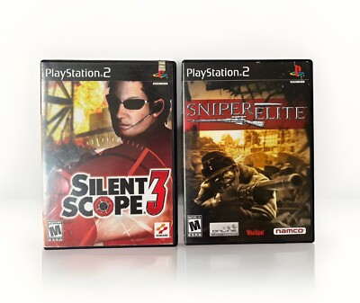Playstation 2 Sniper Elite & Silent Scope 3 CIB Working Free Shipping