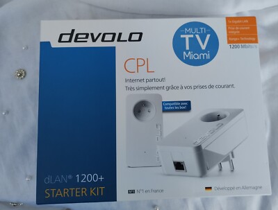 CPL DEVOLO Dlan 1200, 2 ADAPTATEURS ET 2 FICHES JR45 COMPATIBLE AVEC