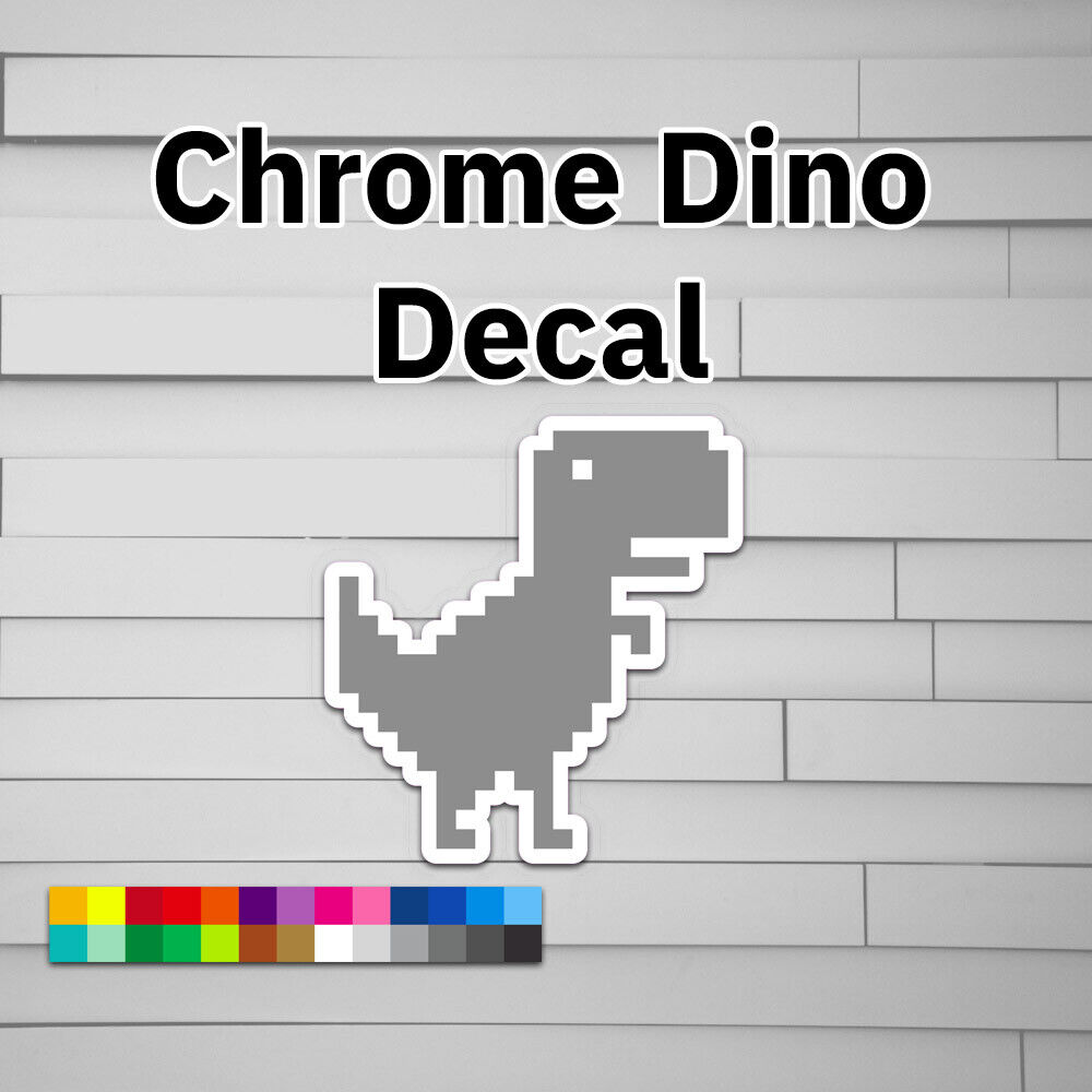 Chrome dino game pixel art