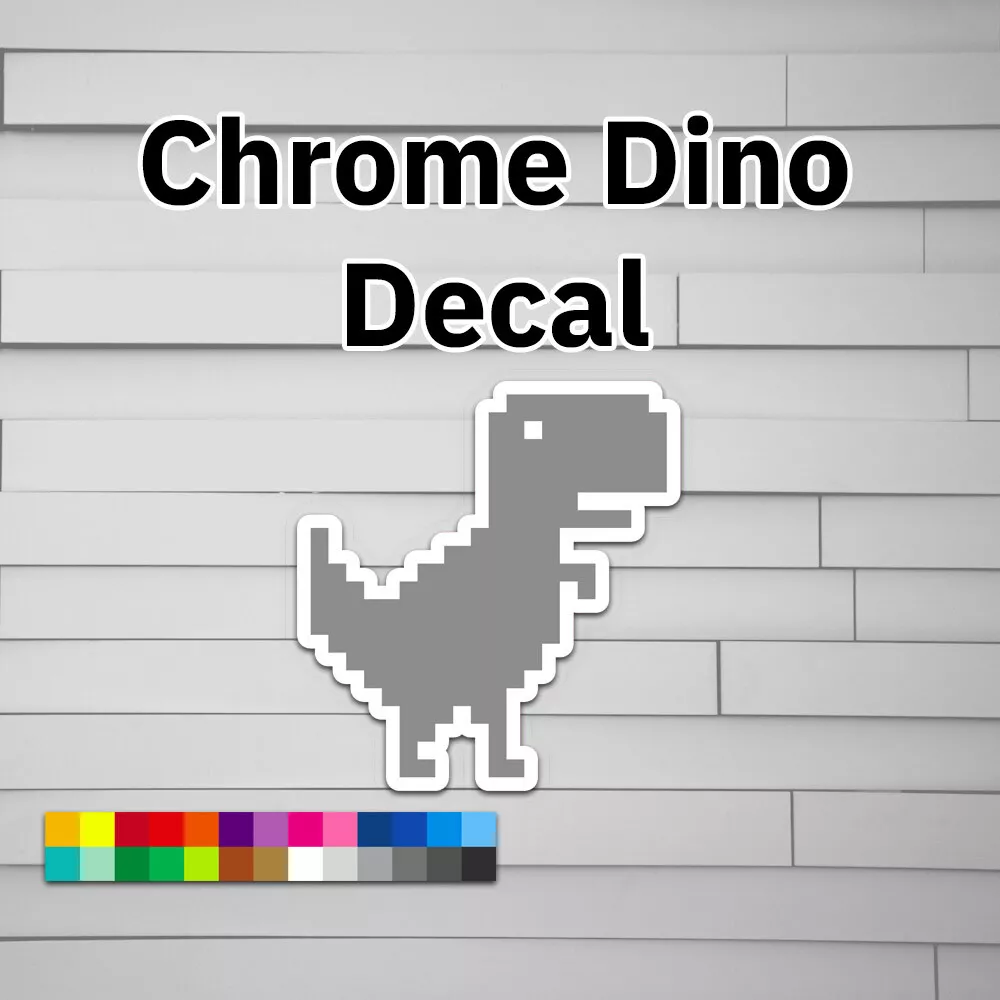 Chrome Dino Decal – Atomic Decals