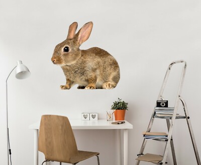 3D Kaninchen H689 Tier Wallpaper Wandbild Poster Wandaufkleber Abziehbild Hone