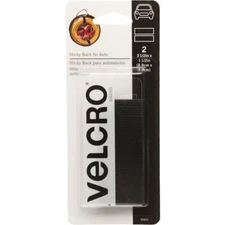 (12-2pk)-VELCRO 1-1/2 In. x 3-1/2 In. Bk Sticky Back For Auto Hook & Loop Strip 
