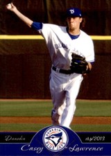 2013 Dunedin Blue Jays Grandstand #20 Casey Lawrence McSherrystown Pennsylvania 