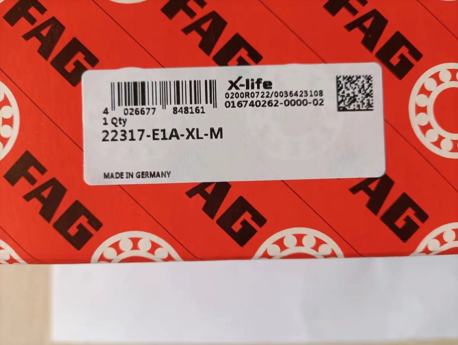 NEW FAG 22317-E1A-XL-M Spherical Roller Bearing 1PCS #PA