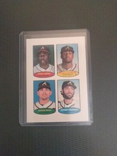2023 TOPPS HERITAGE 1974 Stamps Hank Aaron Acuna Jr, Riley, Swanson Braves 17-20