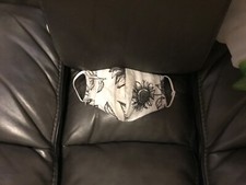 Fashion 3D Fashion Mask - Black and off white sunflower mask 