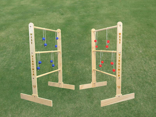 West Virginia University Engraved Ladder Golf / Ladder Toss Lawn Game