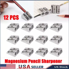2-Hole Magnesium Pencil Sharpener 12pcs Survival Metal Pencil Sharpener Set USA