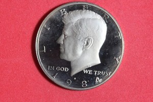 ESTATE FIND 1984 S PROOF CLAD KENNEDY HALF DOLLAR!!  #K51447