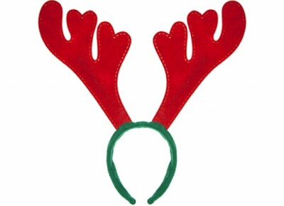 Rotes Filz Rentier Geweih Weihnachten Verkleiden Spaß - tolles Stirnband für Weihnachten